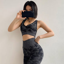 Load image into Gallery viewer, 2 PCS Camouflage Yoga Set, Sports Wear ,Gym Fitness , Leggings