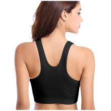 Load image into Gallery viewer, Zipper Push Up Sports Bras,L Padded Wire free Breathable Sports Tops,Fitness Gym Yoga Sports Bra