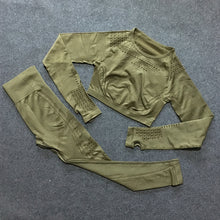 Load image into Gallery viewer, gym set workout clothes, leggings, yoga 2 piece set