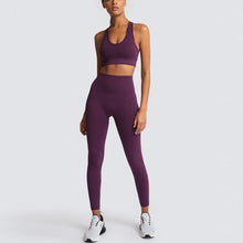 Load image into Gallery viewer, Seamless Gym Set ,Sportswear 2 Piece Exercise Leggings,Sports Bras, Yoga Sets