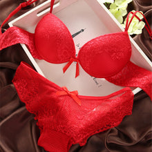 Load image into Gallery viewer, fashion lace sexy thin deep V-neck hot-selling bra set