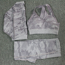 Load image into Gallery viewer, 2 PCS Camouflage Yoga Set, Sports Wear ,Gym Fitness , Leggings