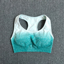 Load image into Gallery viewer, Ombre Yoga Set, Sports Bra and Leggings Gym Sportswear