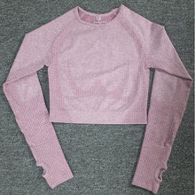 Load image into Gallery viewer, yoga set Fitness Sports Suits GYM Cloth Yoga Long Sleeve Shirts