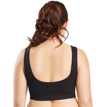 Load image into Gallery viewer, Big Size Sports Bra,Black White Breathable Wire Free Yoga Bra,Women Padded Sports Top