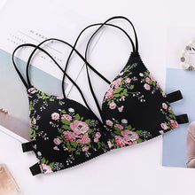 Load image into Gallery viewer, Adjustable bra, Shoulder Strap Without Steel Support Printed Bra