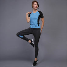 Load image into Gallery viewer, sportswear Yoga Set, Fitness Gym Clothes , Tennis Shirt+Pants ,Yoga Leggings