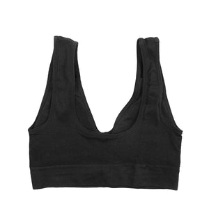 Big Size Sports Bra,Black White Breathable Wire Free Yoga Bra,Women Padded Sports Top