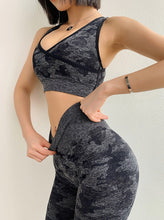 Load image into Gallery viewer, 2 PCS Camouflage Yoga Set, Sports Wear ,Gym Fitness , Leggings
