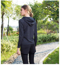 Load image into Gallery viewer, High waist pants+hooded coat+t shirt+bra+short ,yoga 5 pieces set , fitness gym sports set
