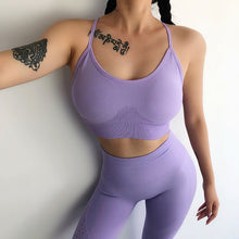 Load image into Gallery viewer, 2 Piece Set Workout Clothes, Women Sports Bra and Leggings Set , Gym Clothing, Yoga Set
