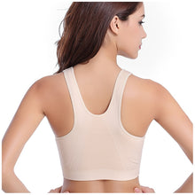 Load image into Gallery viewer, Zipper Push Up Sports Bras,L Padded Wire free Breathable Sports Tops,Fitness Gym Yoga Sports Bra
