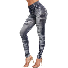 Load image into Gallery viewer, Women Gym Leggings ,Jeans Leggings Pocket Printing Leggings , Pencil Pants, size Yoga Pants
