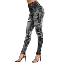 Load image into Gallery viewer, Women Gym Leggings ,Jeans Leggings Pocket Printing Leggings , Pencil Pants, size Yoga Pants

