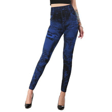 Load image into Gallery viewer, Women Gym Leggings ,Jeans Leggings Pocket Printing Leggings , Pencil Pants, size Yoga Pants
