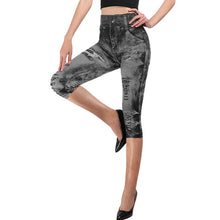 Load image into Gallery viewer, Women Gym Leggings ,Jeans Leggings Pocket Printing Leggings , Pencil Pants, size Yoga Pants

