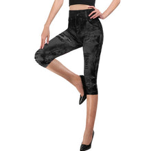 Load image into Gallery viewer, Women Gym Leggings ,Jeans Leggings Pocket Printing Leggings , Pencil Pants, size Yoga Pants
