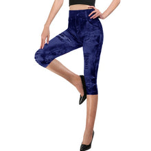 Load image into Gallery viewer, Women Gym Leggings ,Jeans Leggings Pocket Printing Leggings , Pencil Pants, size Yoga Pants
