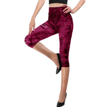 Load image into Gallery viewer, Women Gym Leggings ,Jeans Leggings Pocket Printing Leggings , Pencil Pants, size Yoga Pants
