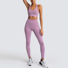 Load image into Gallery viewer, Seamless Gym Set ,Sportswear 2 Piece Exercise Leggings,Sports Bras, Yoga Sets
