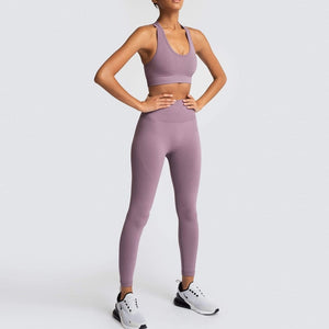 Seamless Gym Set ,Sportswear 2 Piece Exercise Leggings,Sports Bras, Yoga Sets