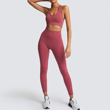 Load image into Gallery viewer, Seamless Gym Set ,Sportswear 2 Piece Exercise Leggings,Sports Bras, Yoga Sets
