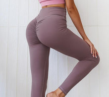 Load image into Gallery viewer, Fitness Leggings ,Soft Nylon Plain Sport Tights Pants
