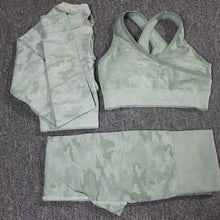 Load image into Gallery viewer, 2 PCS Camouflage Yoga Set, Sports Wear ,Gym Fitness , Leggings
