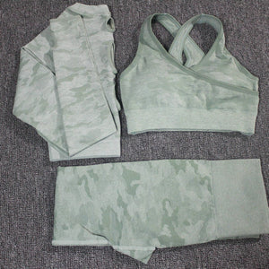 2 PCS Camouflage Yoga Set, Sports Wear ,Gym Fitness , Leggings