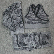 Load image into Gallery viewer, 2 PCS Camouflage Yoga Set, Sports Wear ,Gym Fitness , Leggings
