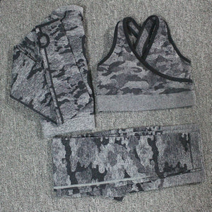 2 PCS Camouflage Yoga Set, Sports Wear ,Gym Fitness , Leggings