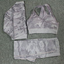 Load image into Gallery viewer, 2 PCS Camouflage Yoga Set, Sports Wear ,Gym Fitness , Leggings
