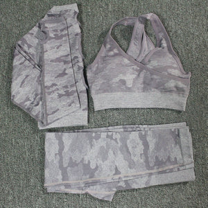 2 PCS Camouflage Yoga Set, Sports Wear ,Gym Fitness , Leggings