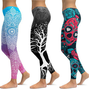 Print Yoga Pants, Fitness Leggings , Sexy Push Up Gym Wear, Elastic Slim Pants