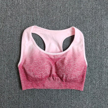 Load image into Gallery viewer, Ombre Yoga Set, Sports Bra and Leggings Gym  Sportswear
