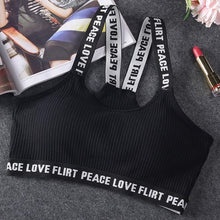 Load image into Gallery viewer, Letter Sports Bra, Top Push Up , Yoga Bra,Cotton  Sport Tops, Gym Wear
