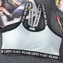 Load image into Gallery viewer, Letter Sports Bra, Top Push Up , Yoga Bra,Cotton  Sport Tops, Gym Wear
