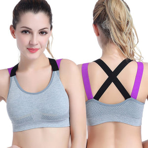 Sexy Sports Bra, Fitness Women Push up, Cross Straps Yoga and Gym Wear