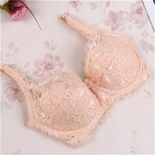 Load image into Gallery viewer, V-neck Solid Color Chest Pad Lace Sling Nylon Breathable Elasticity Comfortable sexy Women Bras
