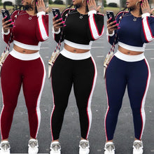 Load image into Gallery viewer, Sexy  Sports Set, Yoga Sleeve Crop Top Pants, Gym Fitness Tracksuit
