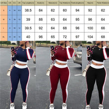 Load image into Gallery viewer, Sexy  Sports Set, Yoga Sleeve Crop Top Pants, Gym Fitness Tracksuit
