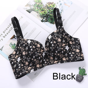 Adjustable bra, Shoulder Strap  Without Steel Support Printed Bra