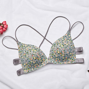 Adjustable bra, Shoulder Strap  Without Steel Support Printed Bra