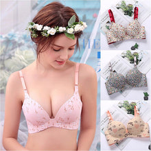 Load image into Gallery viewer, Adjustable bra, Shoulder Strap  Without Steel Support Printed Bra
