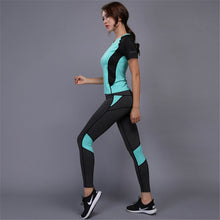 Load image into Gallery viewer, sportswear Yoga Set, Fitness Gym Clothes , Tennis Shirt+Pants ,Yoga Leggings
