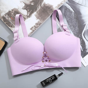 Fashion Push Up Bra Wire Free, Cotton Underwear Brassiere